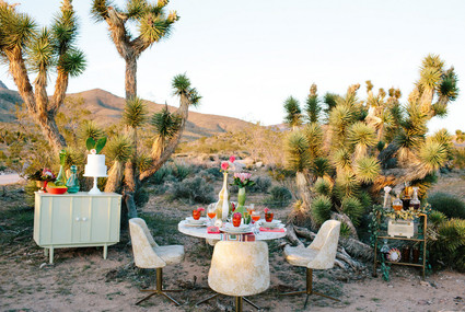 Mid-Century modern desert tablescape