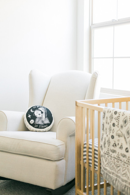 White nursery inspiration and newborn photos by Hello Pinecone