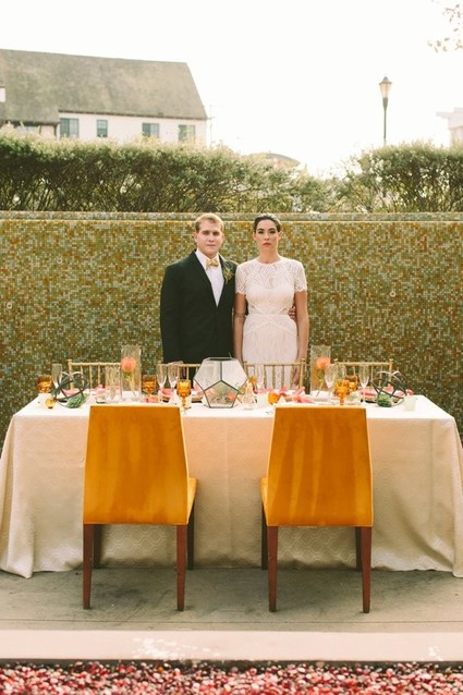 Geometric modern wedding inspiration