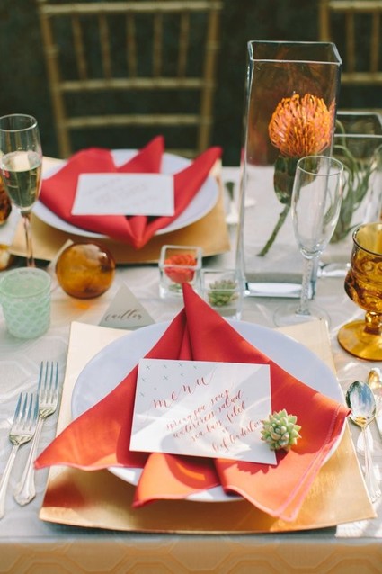 Geometric modern wedding inspiration