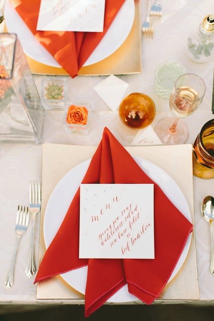 Geometric modern wedding inspiration