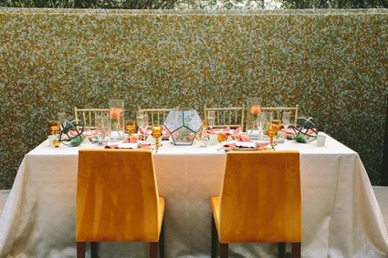 Geometric modern wedding inspiration