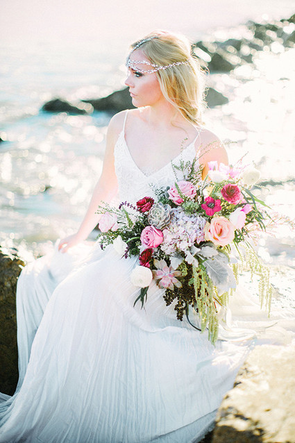 Romantic seaside wedding inspiration Inspiration