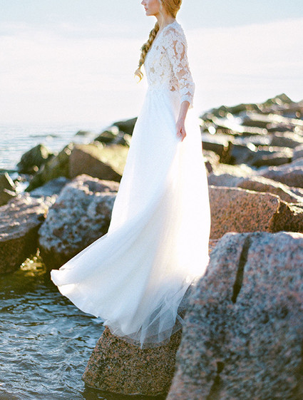 Floral and Lane lace wedding gownlace wedding gown