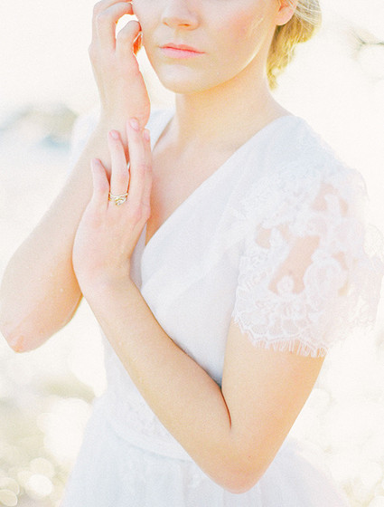 Floral and Lane lace wedding gown