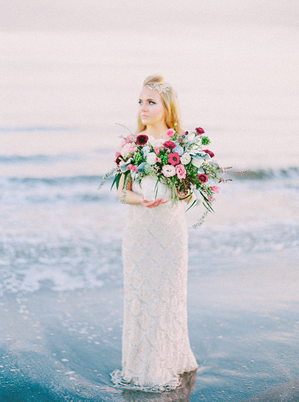 Romantic seaside wedding inspiration Inspiration