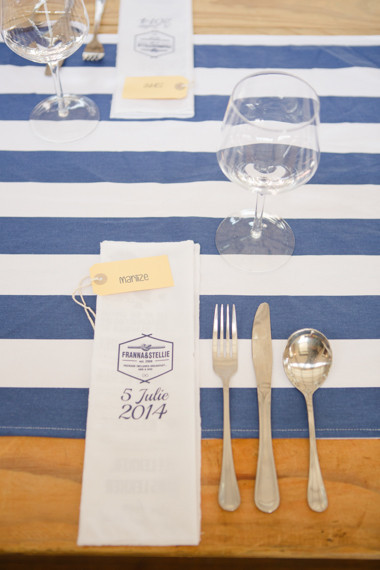 Nautical themed place setting