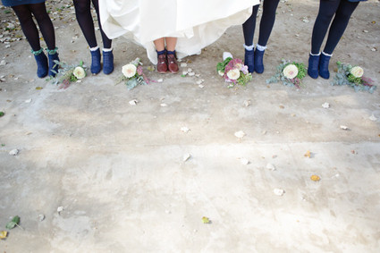 Bridesmaid blue shoes