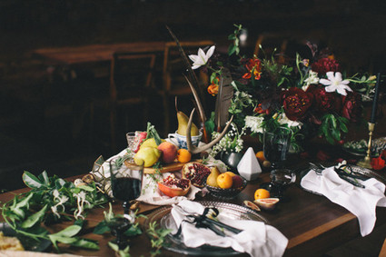 Dramatic dutch inspired tablescape
