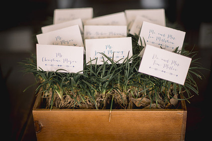 Elegant Playful Charleston Wedding Escort Cards