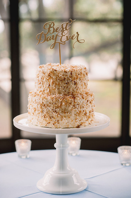 Gold and white cake with 
