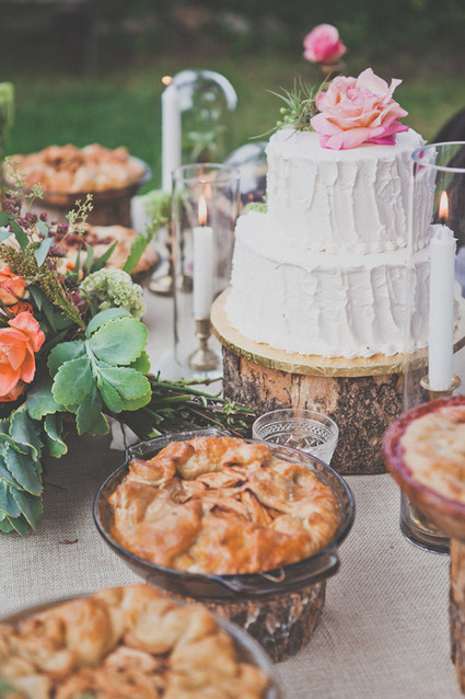 Pie and cake dessert table