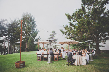 Outdoor bohemian wedding reception