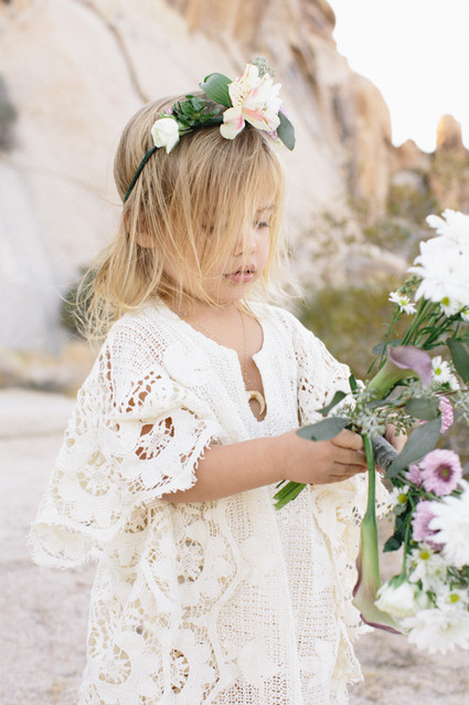 Bohemian flower girl with