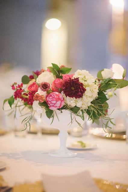 White and pink flower arrangement