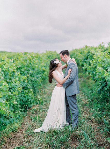 Vineyard wedding portrait