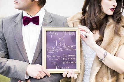 Old World Vintage Wedding Signage Inspiration