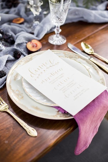 Old World Vintage Wedding Place Setting
