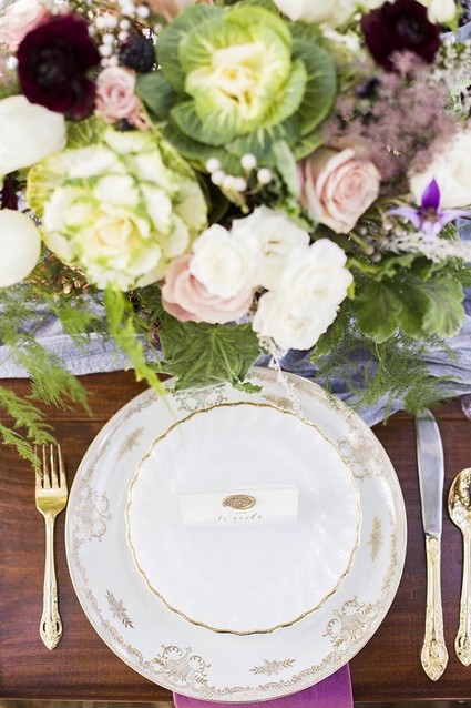 Old World Vintage Wedding Place Setting
