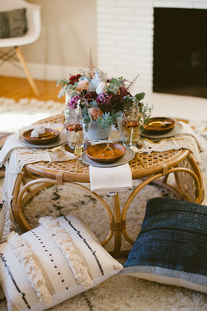 Bohemian New Years brunch lounge area