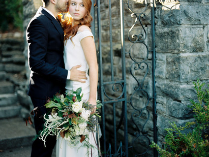 Nashville Botanical Garden Wedding Portrait