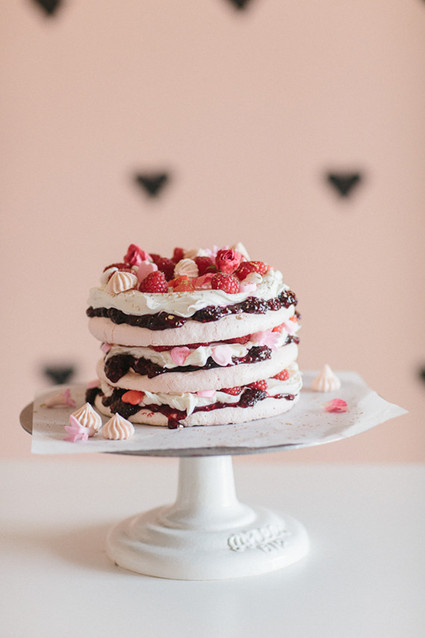 Raspberry Meringue Cake