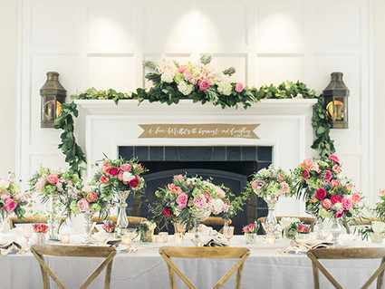 Floral wedding inspired tablescape