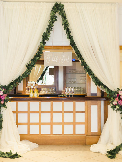 Floral inspired wedding bar