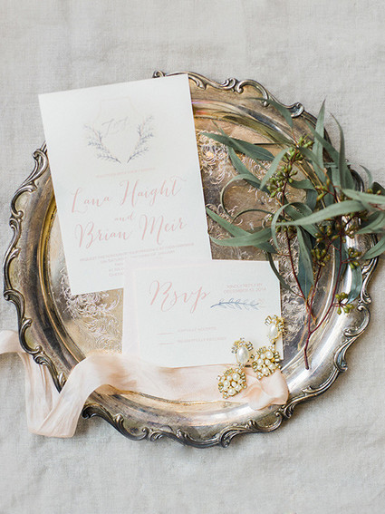 Floral wedding invitations