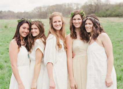 Neutral bridesmaid dresses