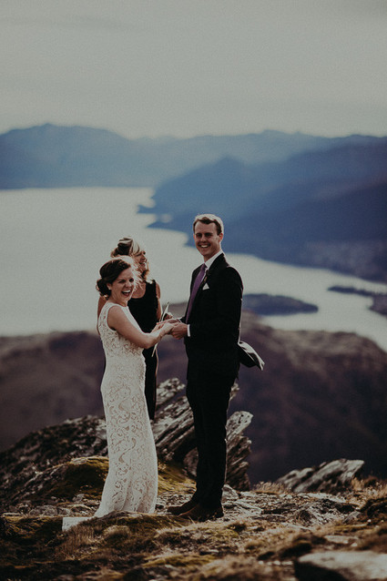 New Zealand mountaintop elopement