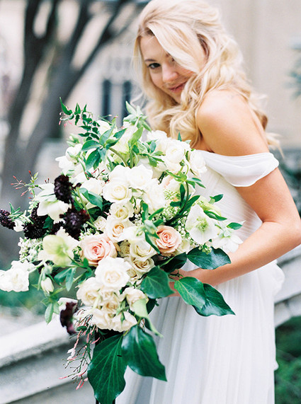 Organic rose bouquet