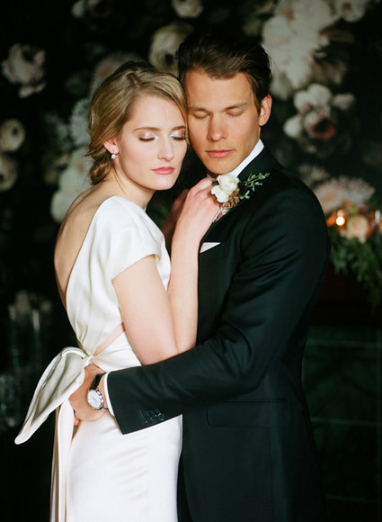Dramatic floral wedding inspiration Inspiration