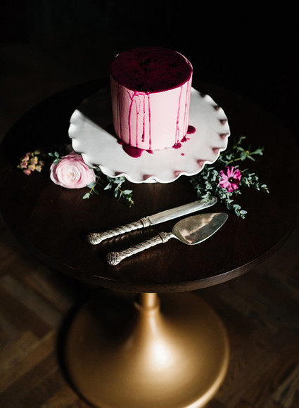 Pink wedding cake