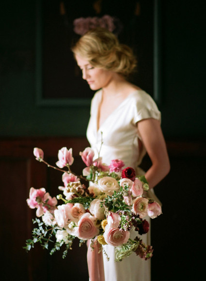 Dramatic floral wedding inspiration Inspiration