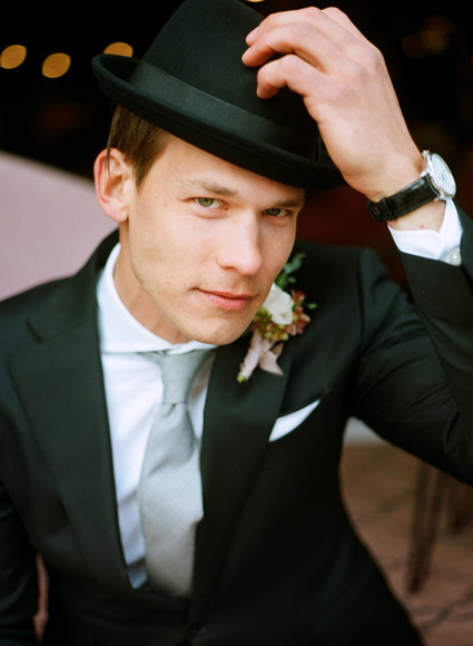 Beckett and Robb grooms suit