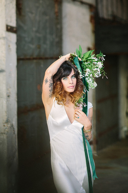 Emerald and gold bridal inspiration