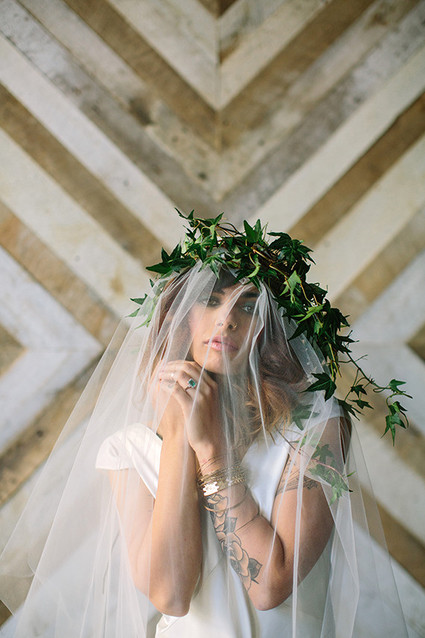 Green ivy floral crown