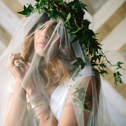 Green ivy floral crown