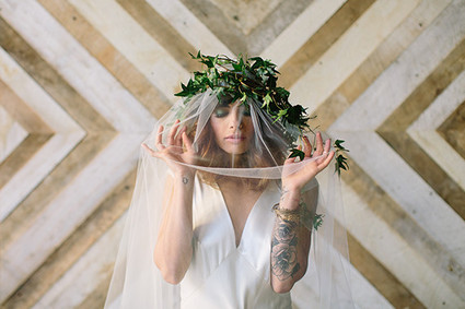 Green ivy floral crown