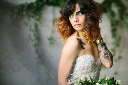 Emerald and gold bridal inspiration