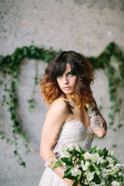 Emerald and gold bridal inspiration