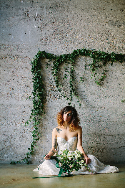 Emerald and gold bridal inspiration