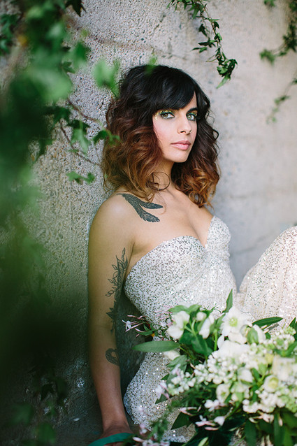 Emerald and gold bridal inspiration