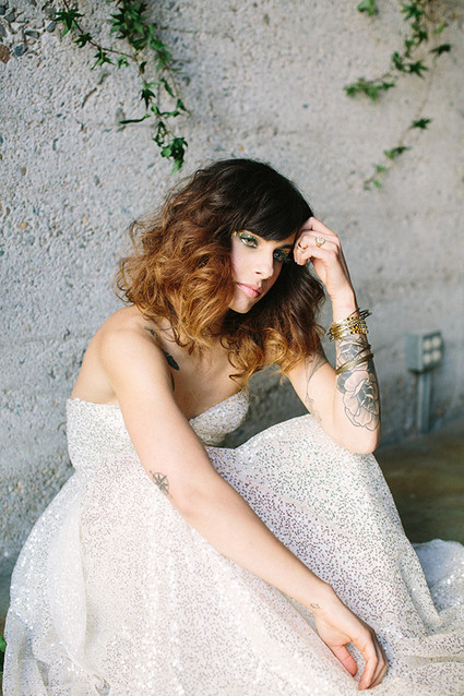 Emerald and gold bridal inspiration