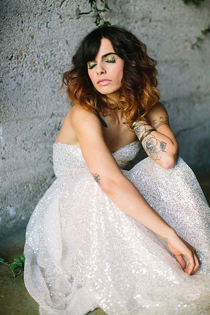 Sparkly Sarah Seven wedding dress