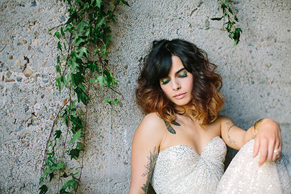 Emerald and gold bridal inspiration