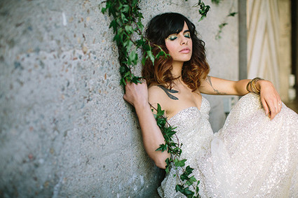 Emerald and gold bridal inspiration