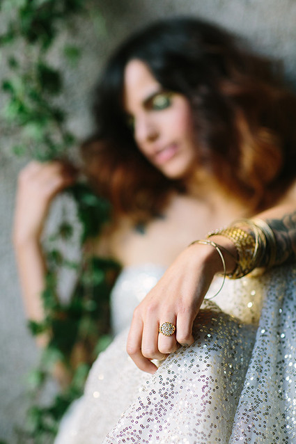 Emerald and gold bridal inspiration