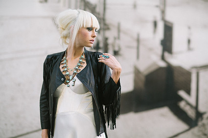 Modern black and blue bridal inspiration